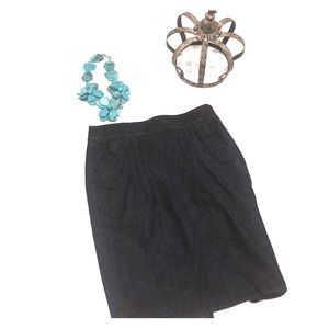Level 99 Anthropologie Dark Denim Skirt Size 32